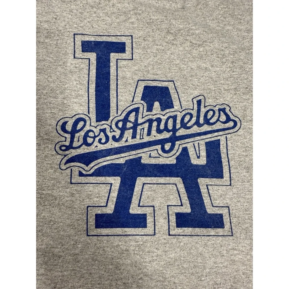 Los Angeles LA‎ Graphic T-Shirt Mens 2XL Pro Team Super Heavyweight Gray Y2K